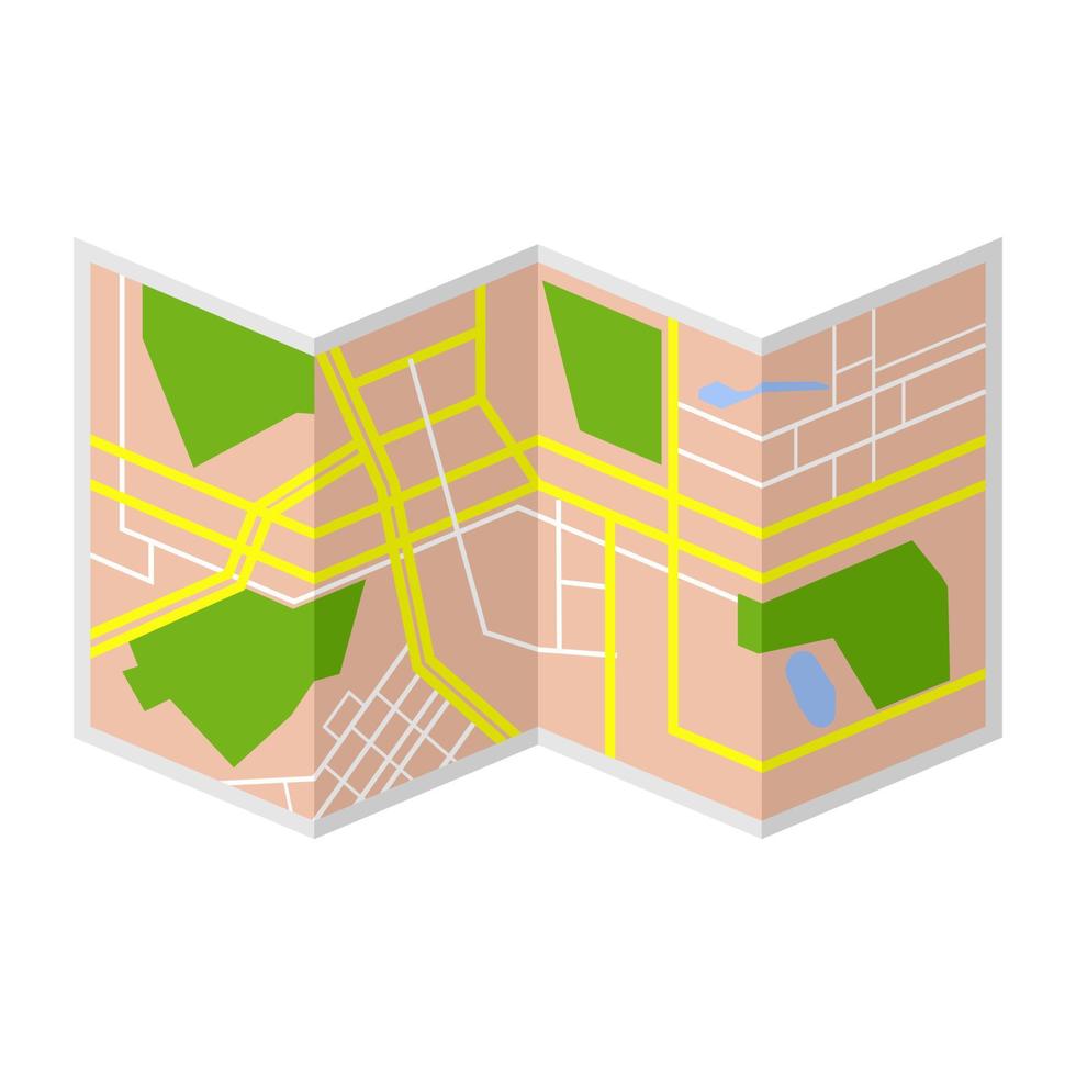 Vector map of the city, on a white background