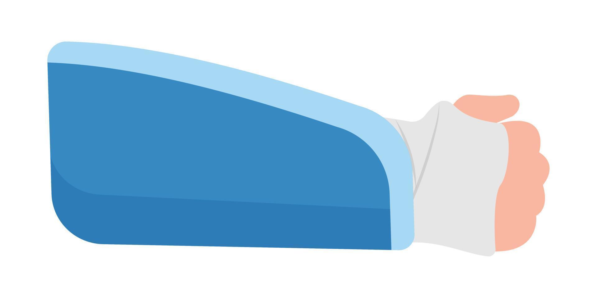 Arm in plaster, vector illustration