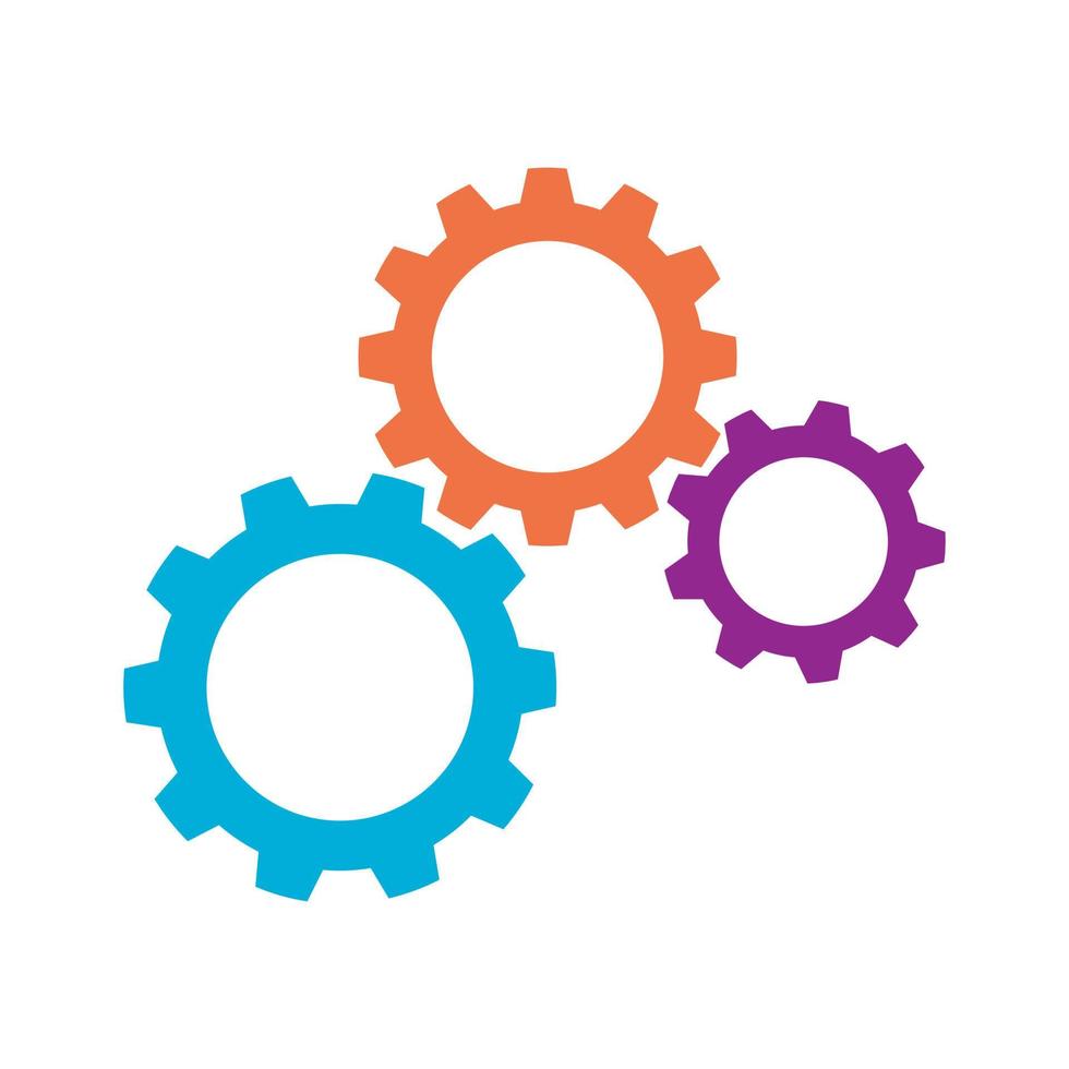 Gear icon, mechanism. Vector illustration