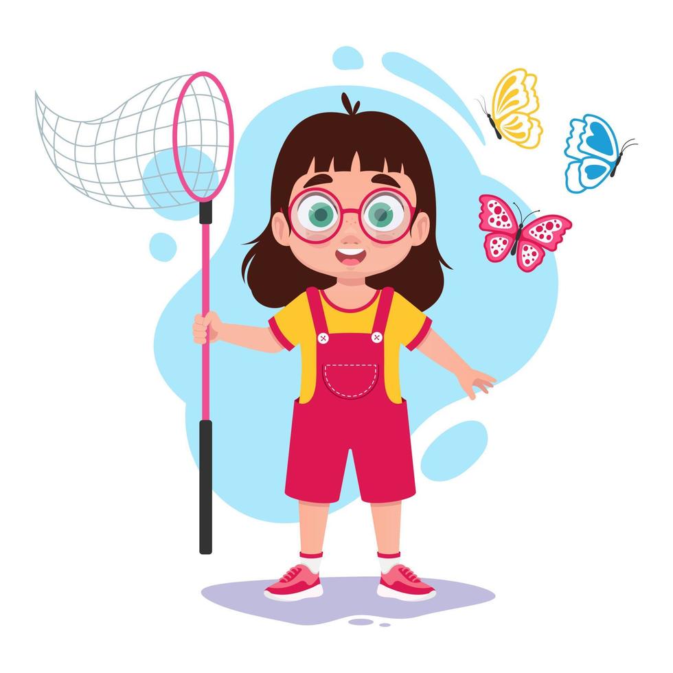 Catching Butterflies Vector Art, Icons, and Graphics for Free Download