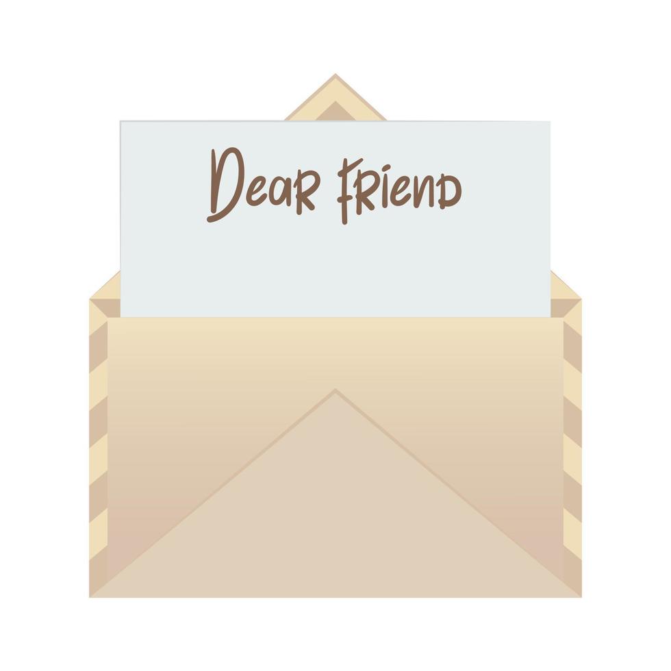 Open envelope, vector illustration