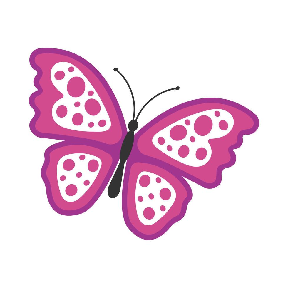 Butterfly, isolated on white, vector illustration