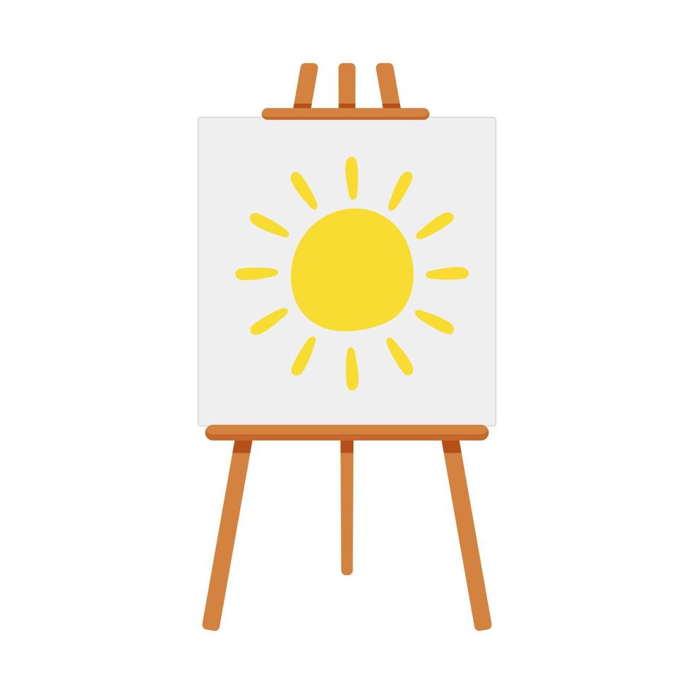 Cartoon easel, vector illustration