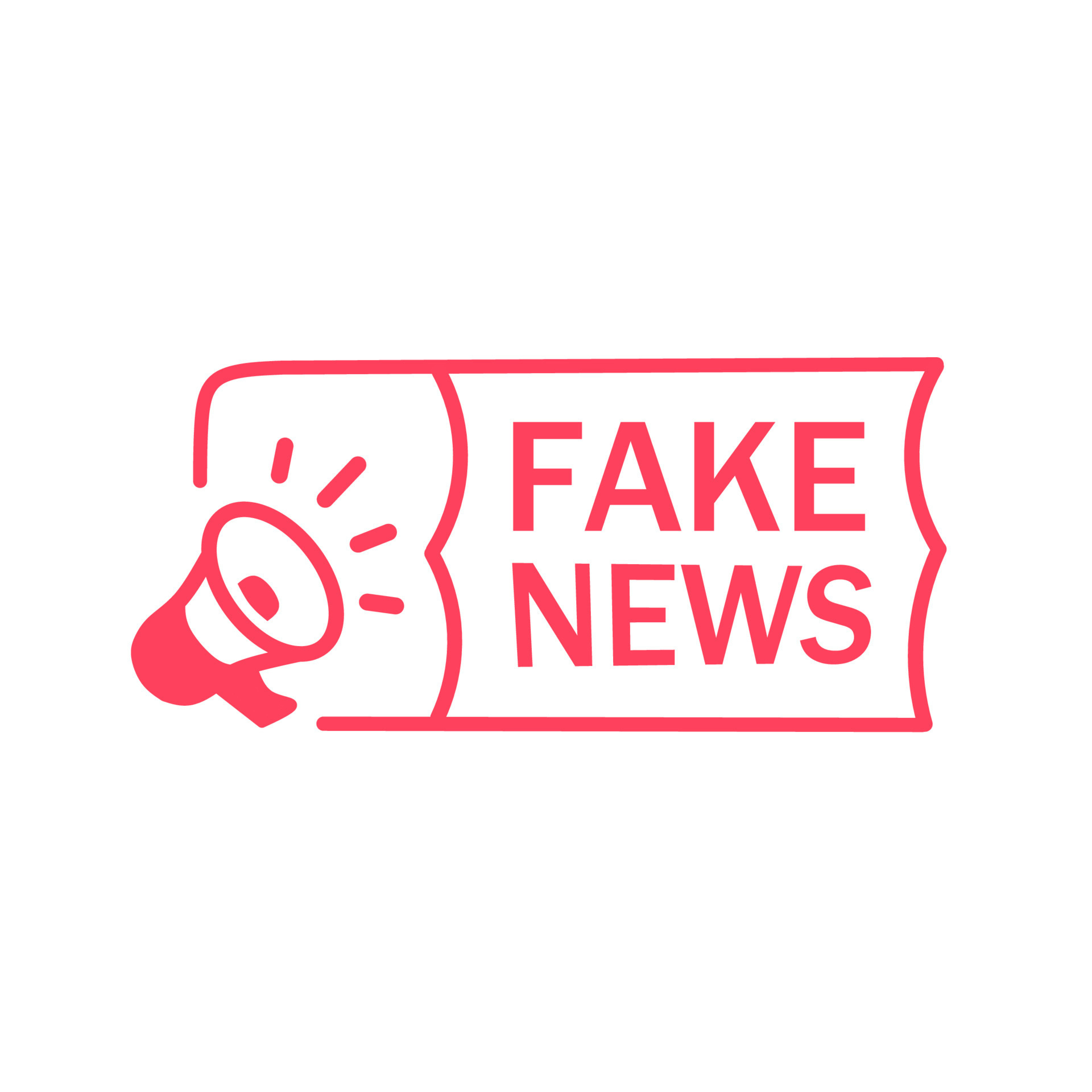 Fake news banner design template, megaphone label. Flat vector ...