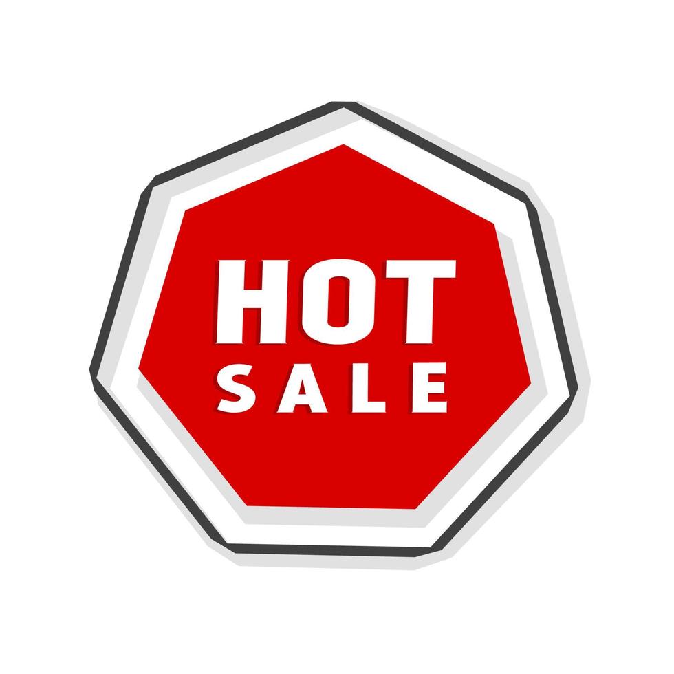 Hot sale banner design - badge icon, vector template.