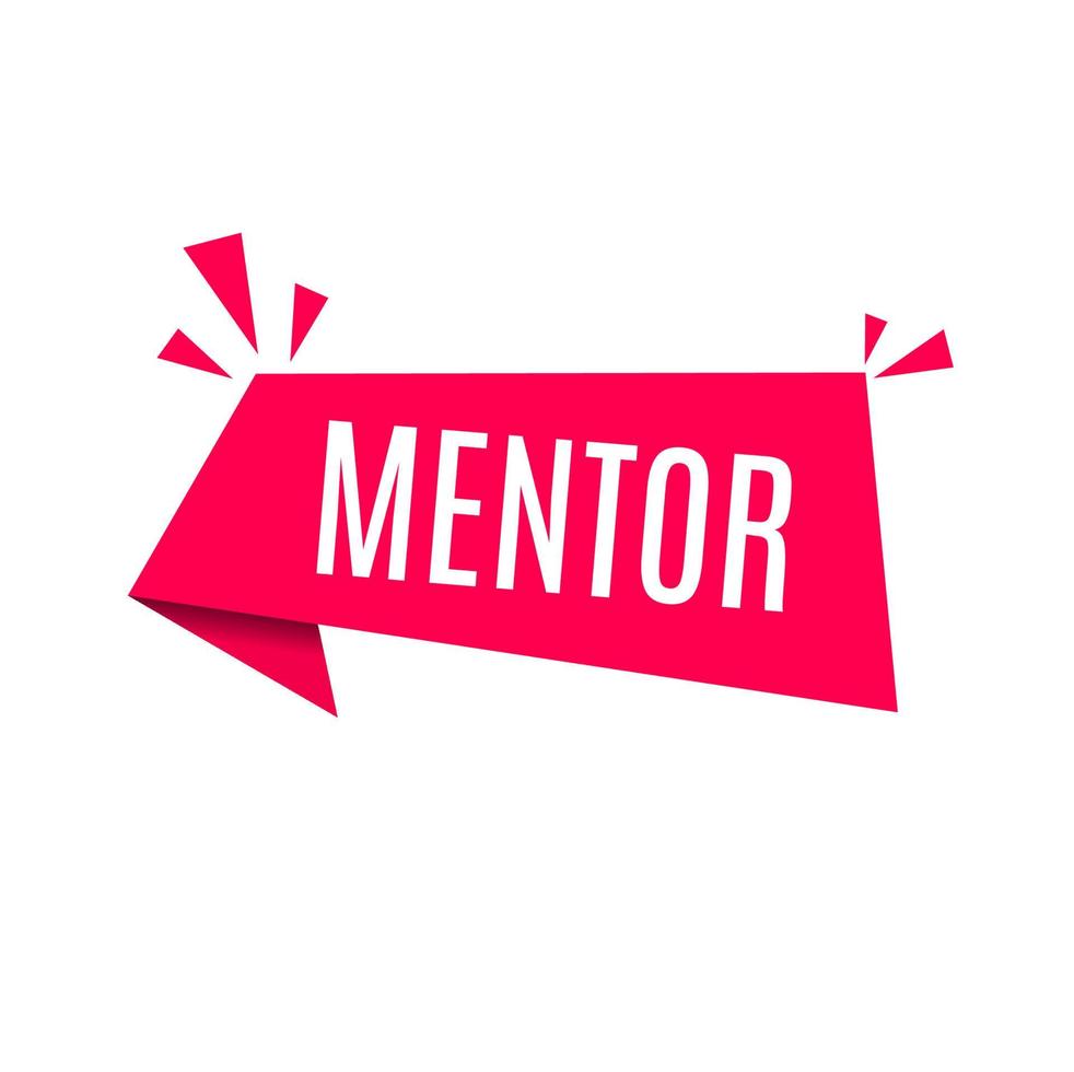 Mentor banner design. Business concept. Flat vector icon.