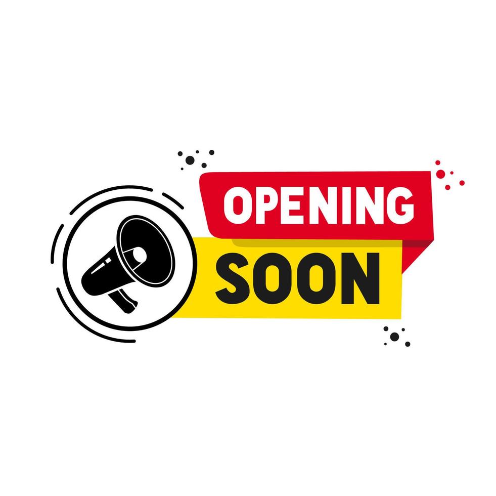 opening soon banner design. New Product or Store Opening. Flat vector illustration.