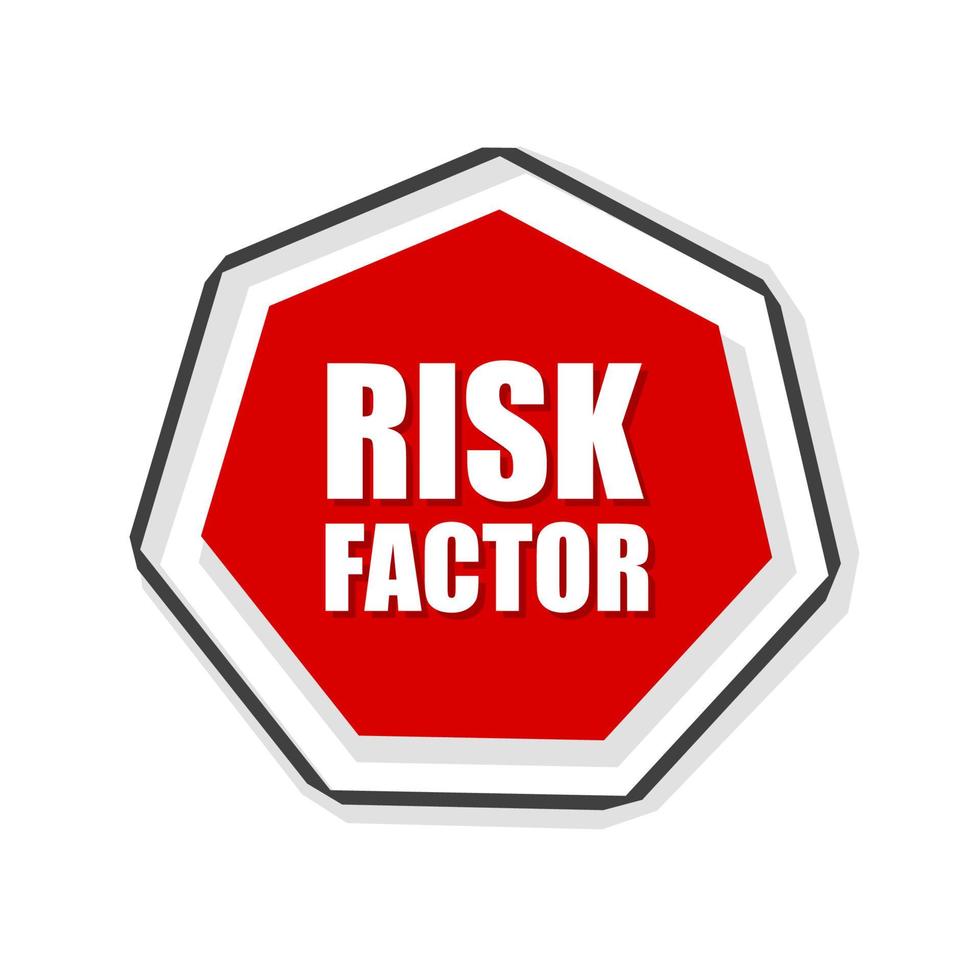 riesgo factor Insignia icono diseño. moderno estilo vector ilustración.