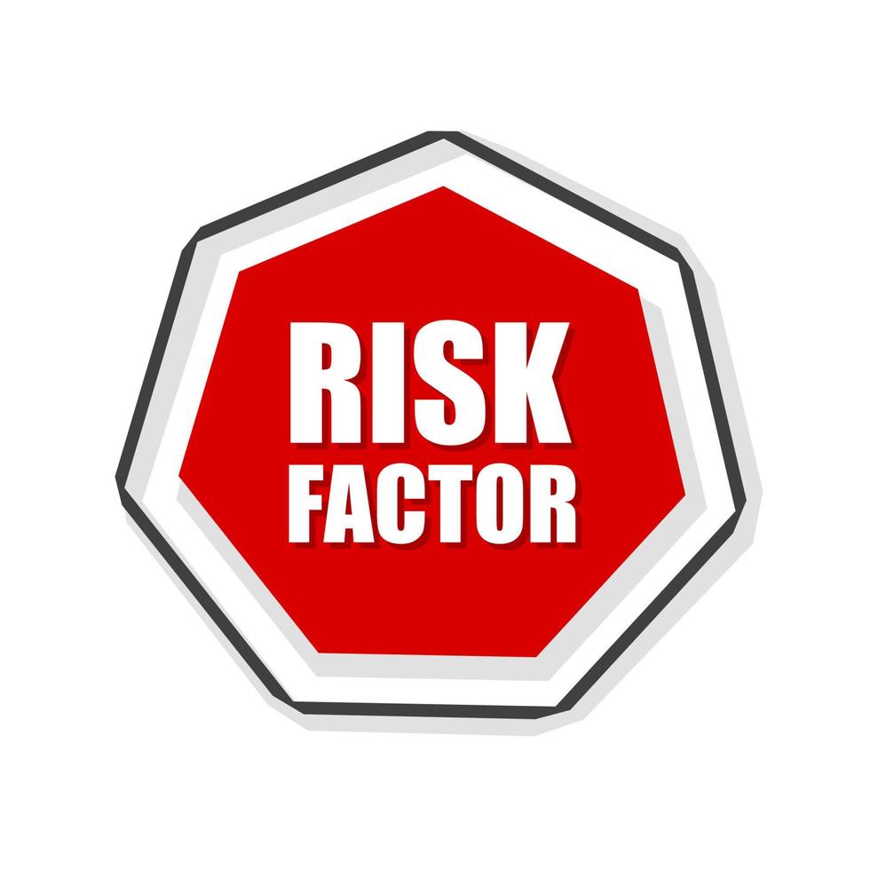 Risk factor badge icon design. modern style vector illustration.