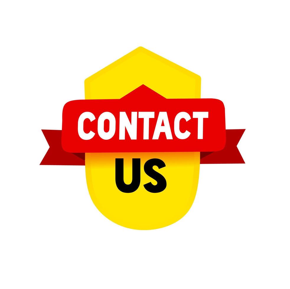 Contact us. Banner design. Business concept. Flat Vector illustration on white background.