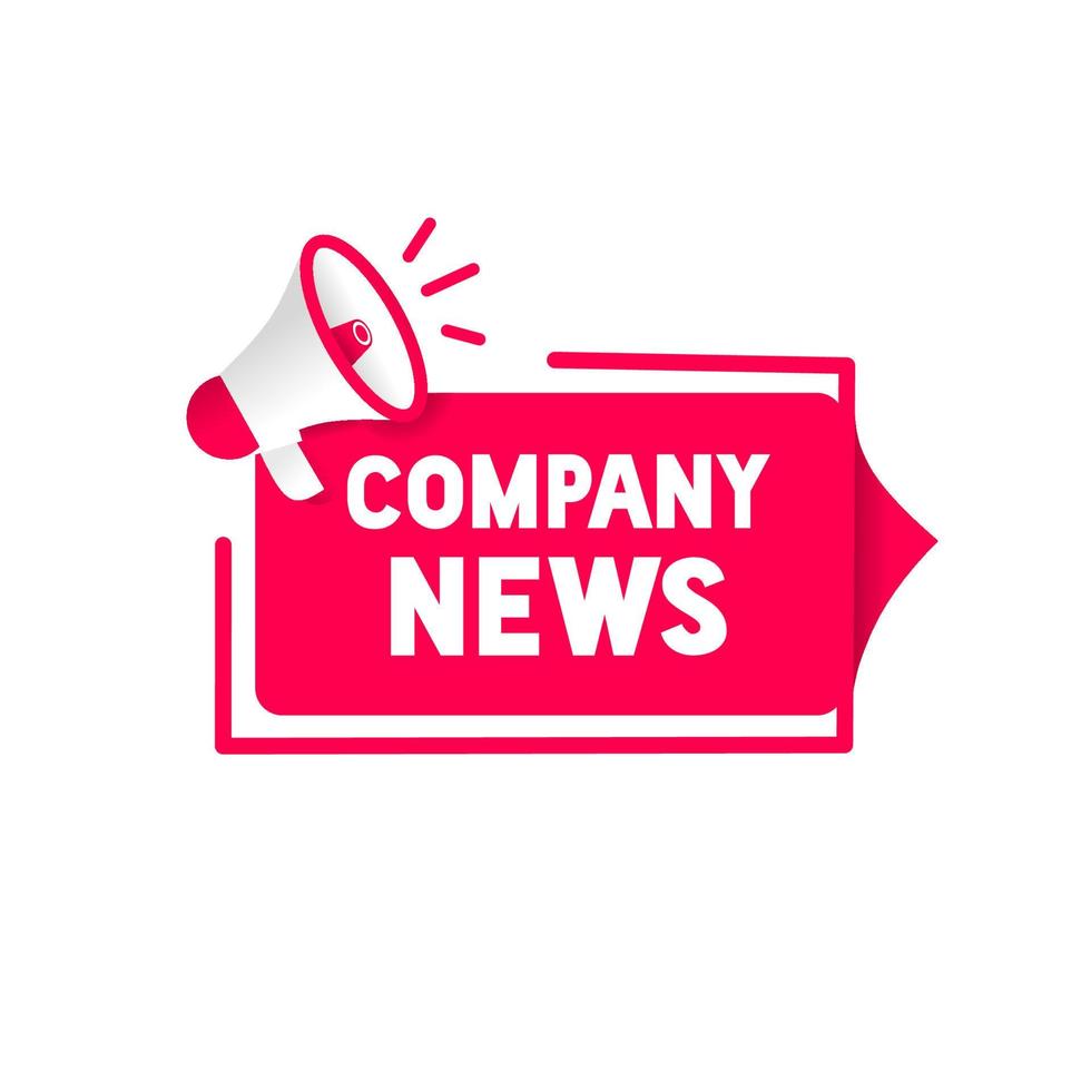 Banner company news design. Modern style vector icon. web elements.