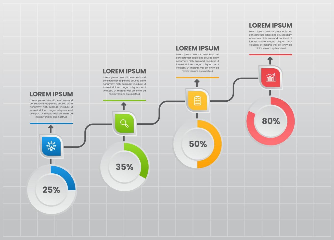 Progress Infographic Template vector