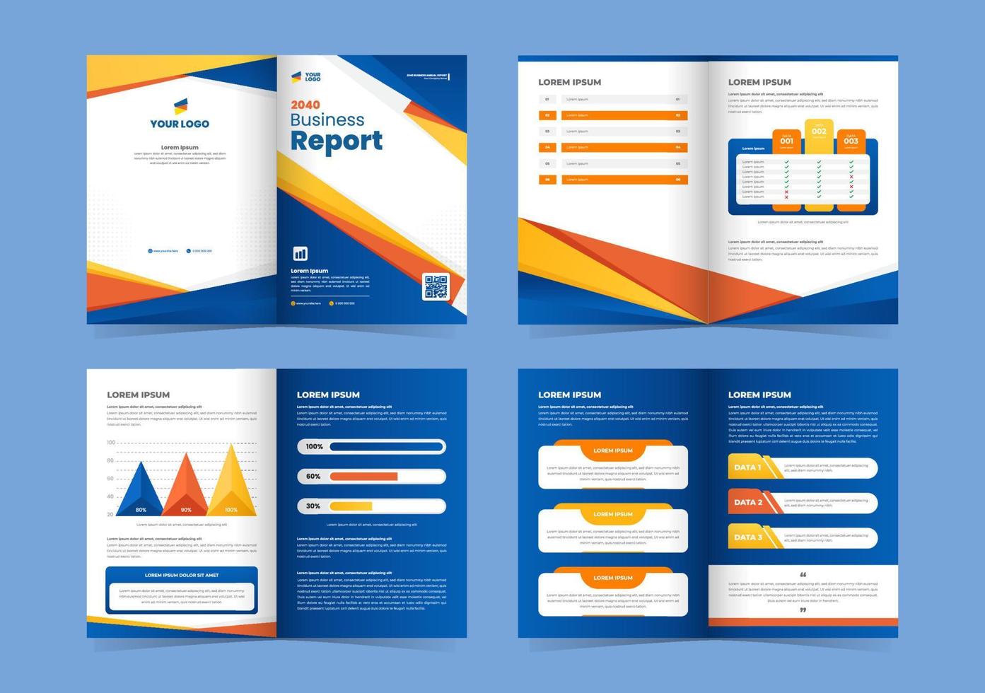 Business Report Template vector