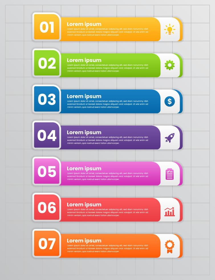 List Infographic Template vector