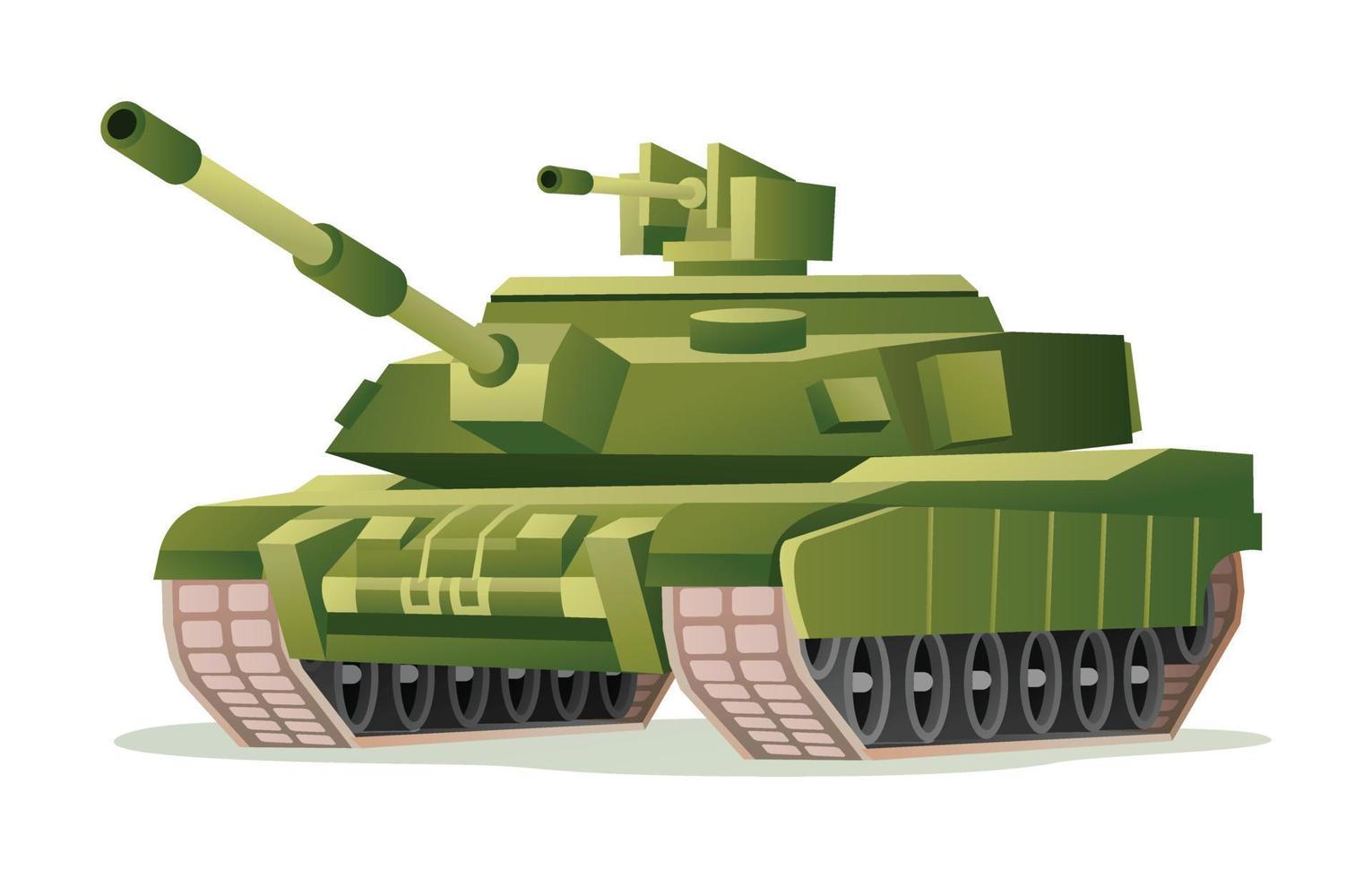 Military tank vector illustration isolated on white background