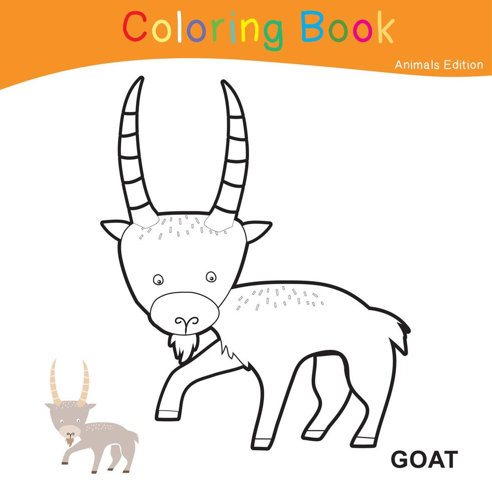 colorante animal hoja de cálculo página. educativo imprimible colorante hoja de cálculo. colorante juego para preescolar niños. vector archivo.