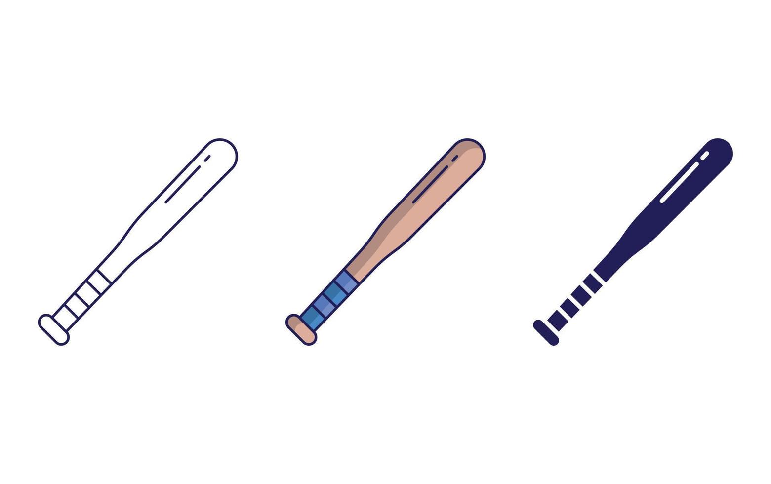 Baseball bat vector icon