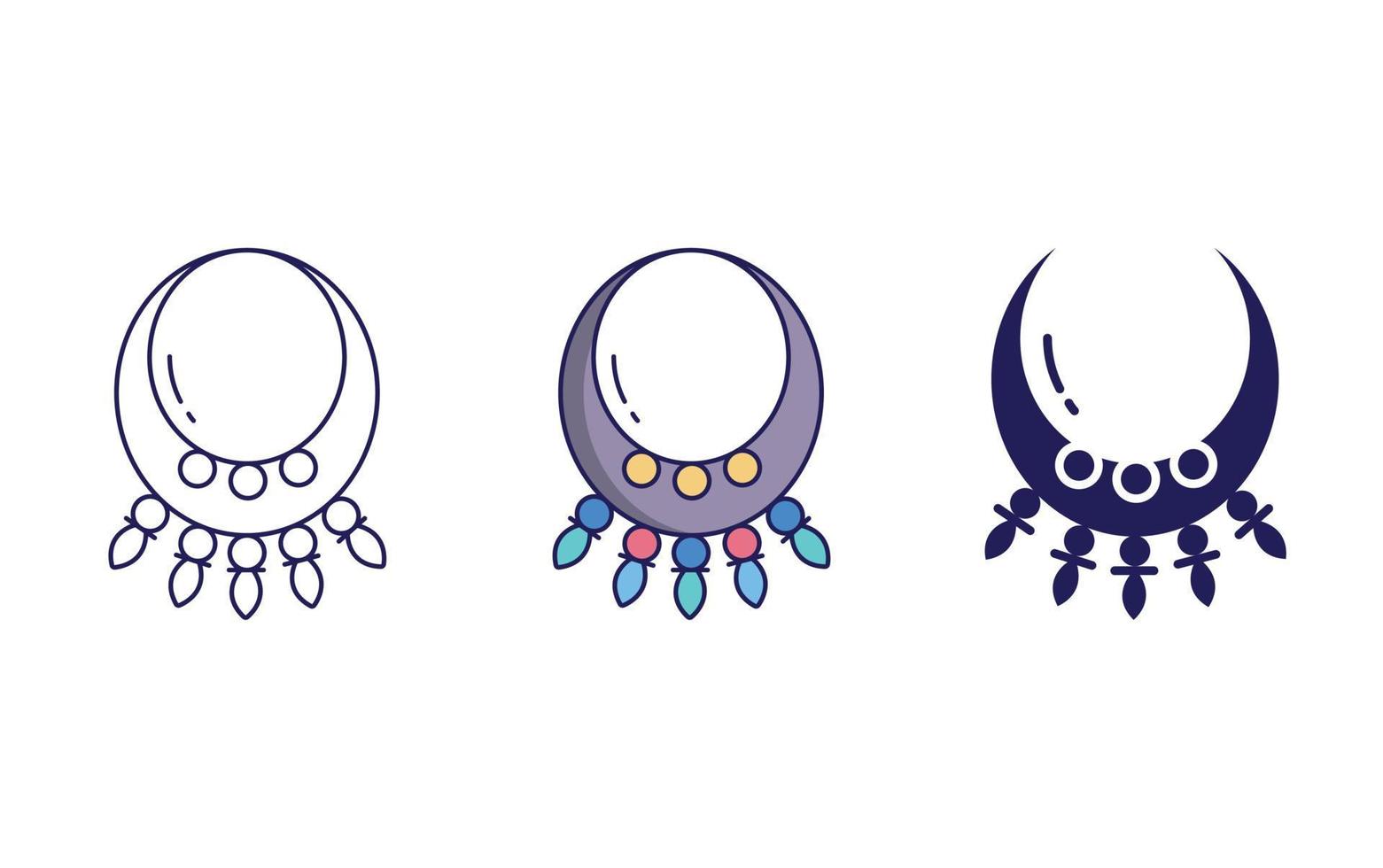 Necklace vector icon