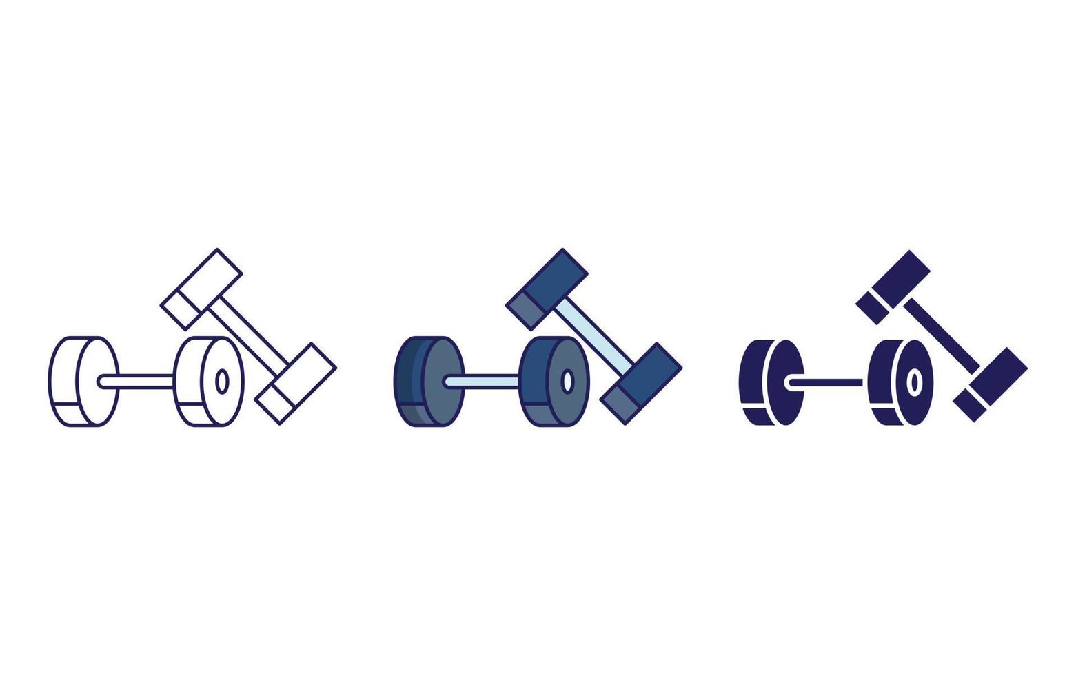 gym dumbles icon vector