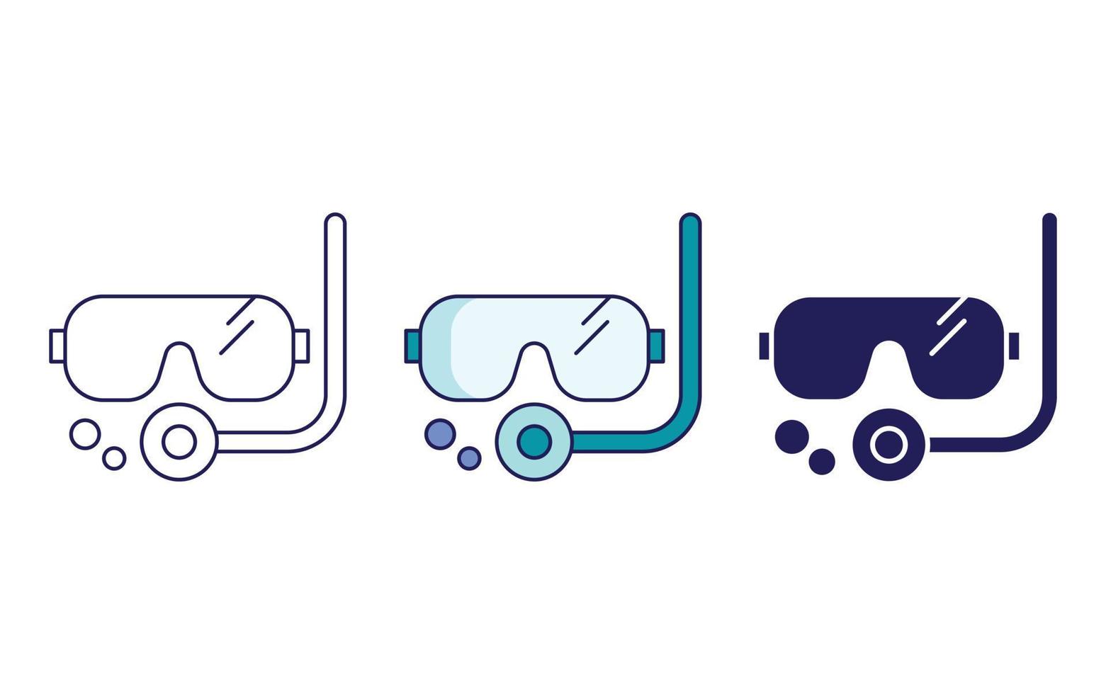 snorkeling mask icon vector