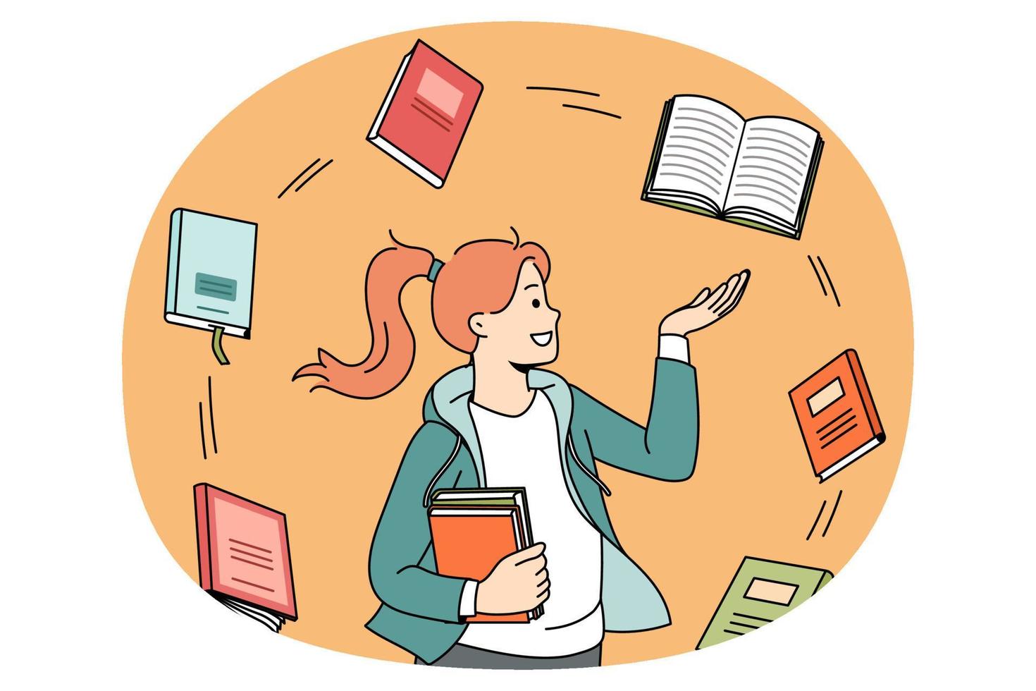 Education and reading books concept vector