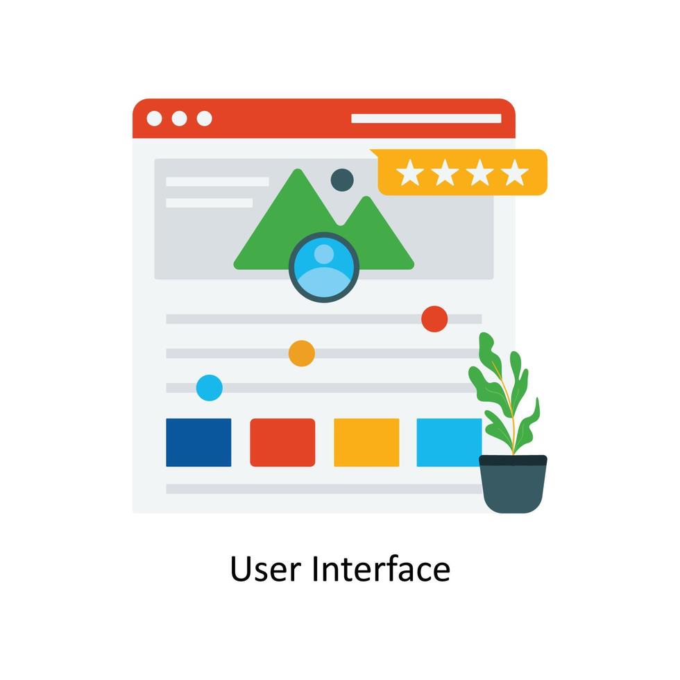 User Interface Vector Flat Icons. Simple stock illustration stock
