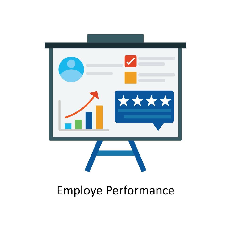 Employee Performance  Vector Flat Icons. Simple stock illustration stock