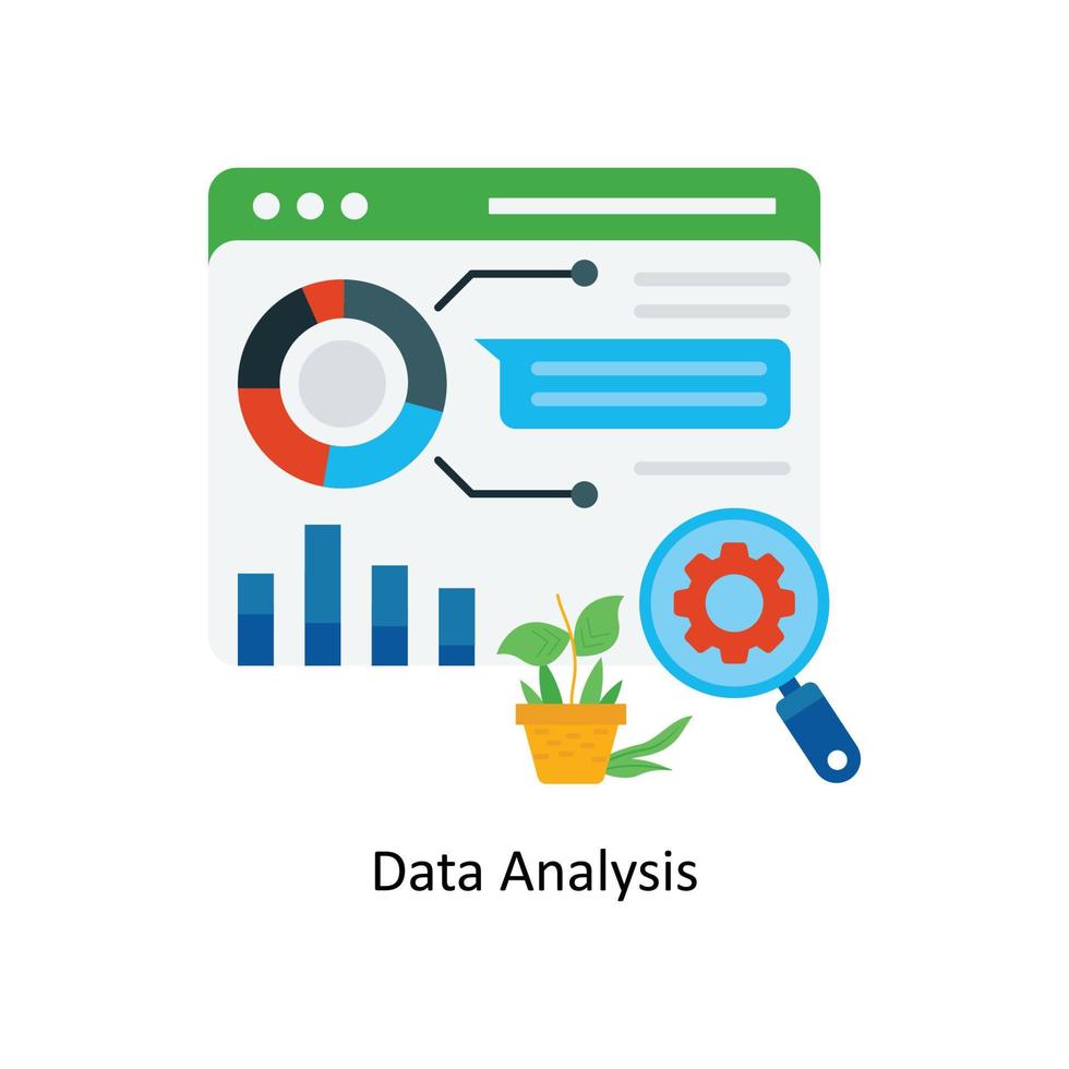 Data Analysis Vector Flat Icons. Simple stock illustration stock ...