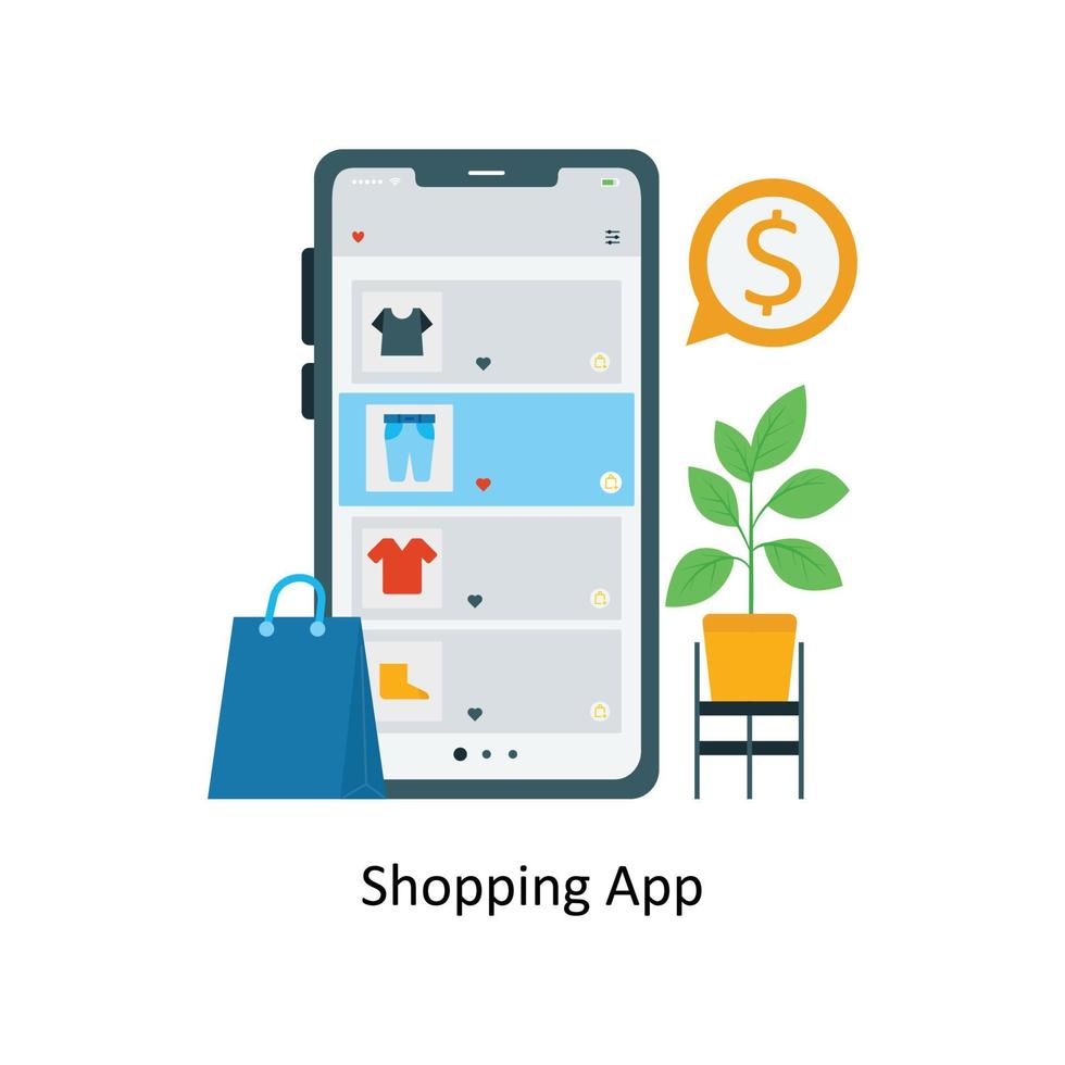 Shopping  Vector Flat Icons. Simple stock illustration stock