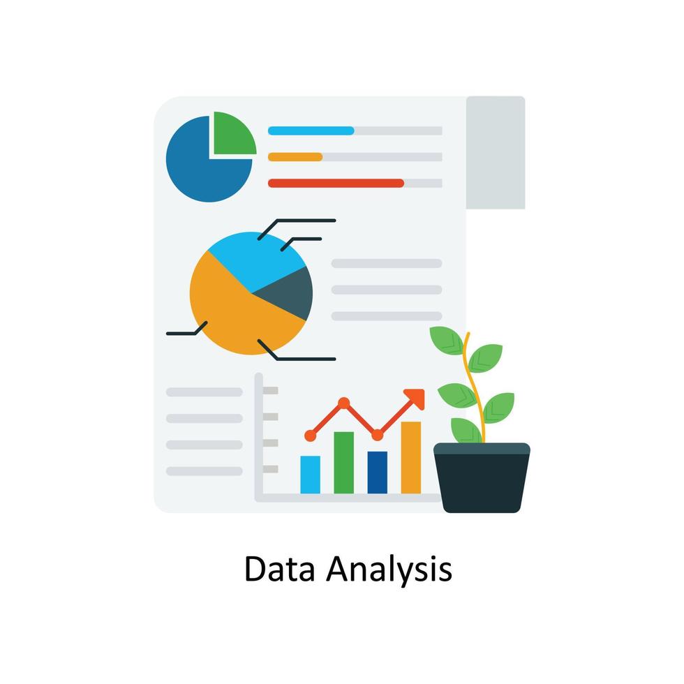 Data Analysis Vector Flat Icons. Simple stock illustration stock ...