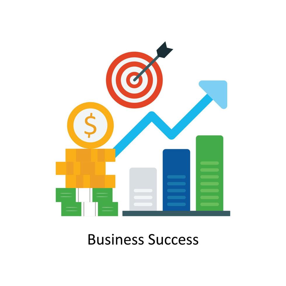 Business Success Vector Flat Icons. Simple stock illustration stock