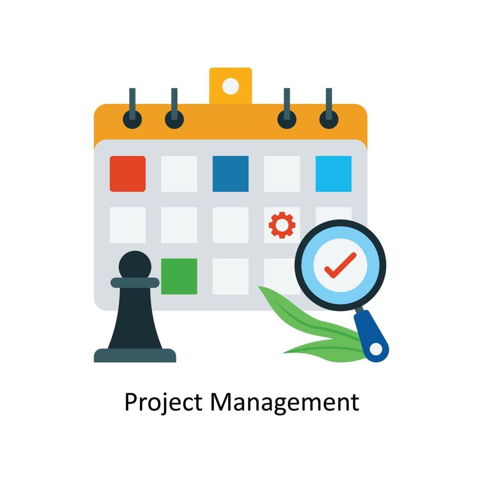 Project Management Vector Flat Icons. Simple stock illustration stock