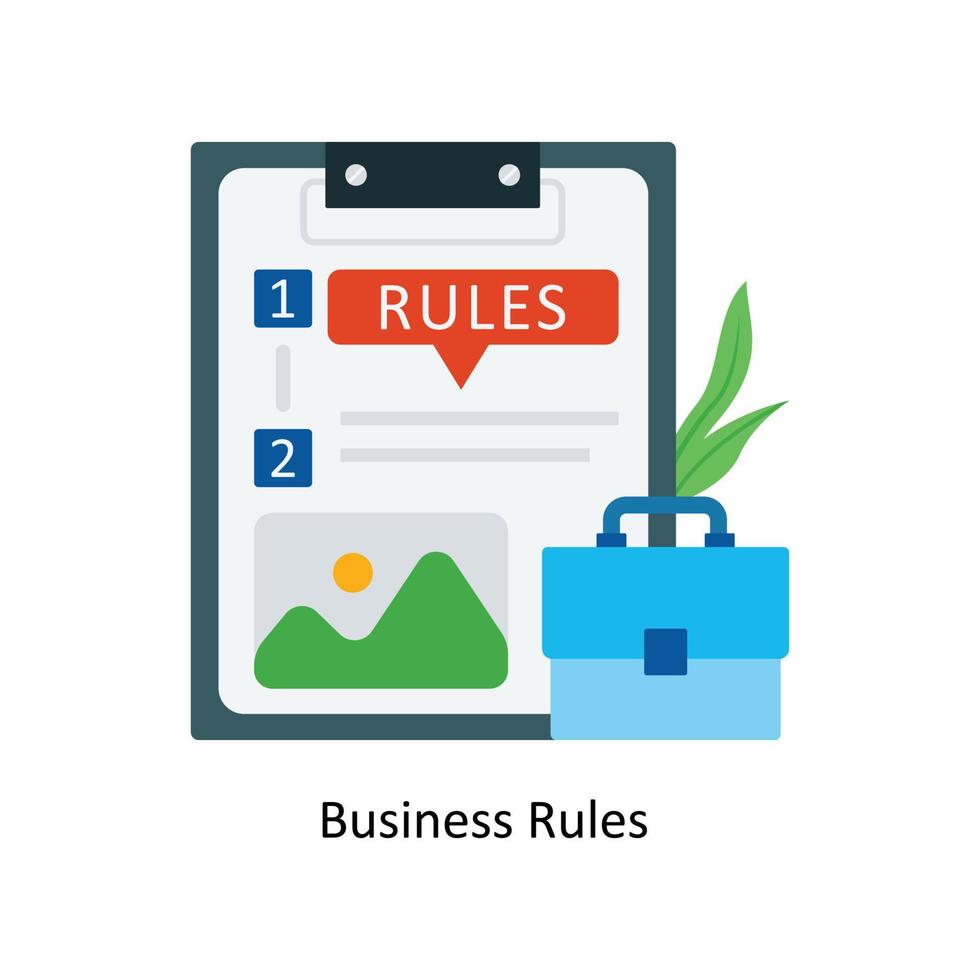 Business Rules  Vector Flat Icons. Simple stock illustration stock