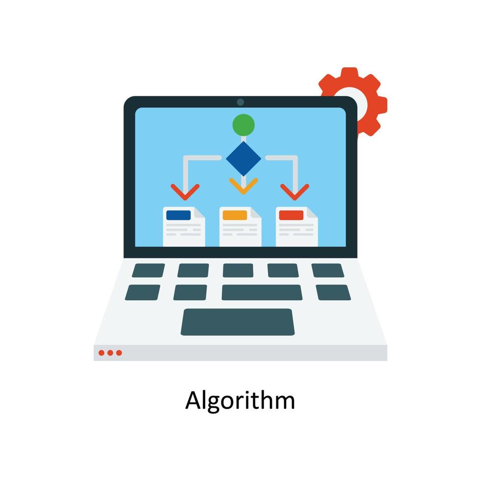 Algorithm Vector Flat Icons. Simple stock illustration stock