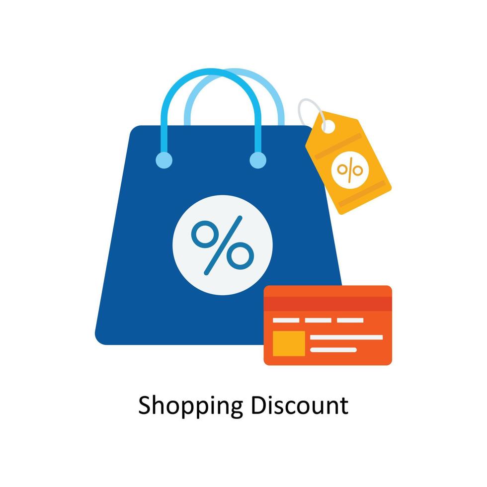 Shopping Discount Vector Flat Icons. Simple stock illustration stock