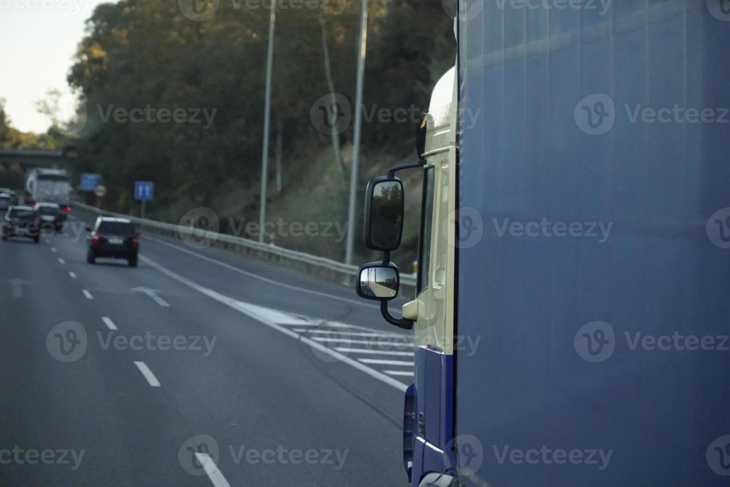 Truck on a Road - Close-Up photo