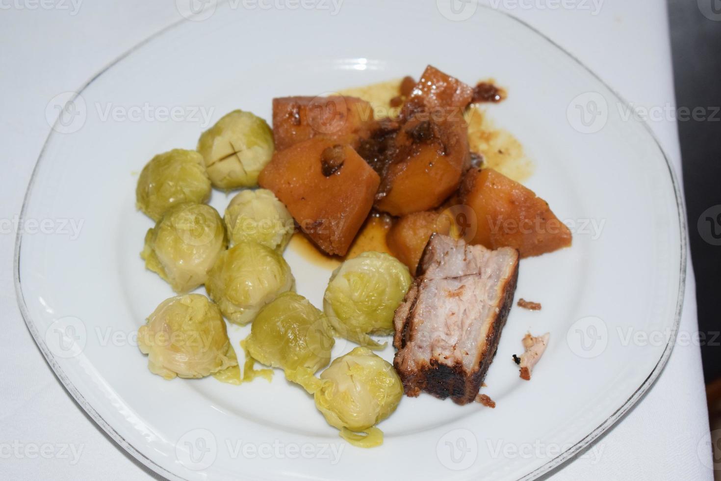 Fried Bacon, Potatoes and Brussels Sprout photo