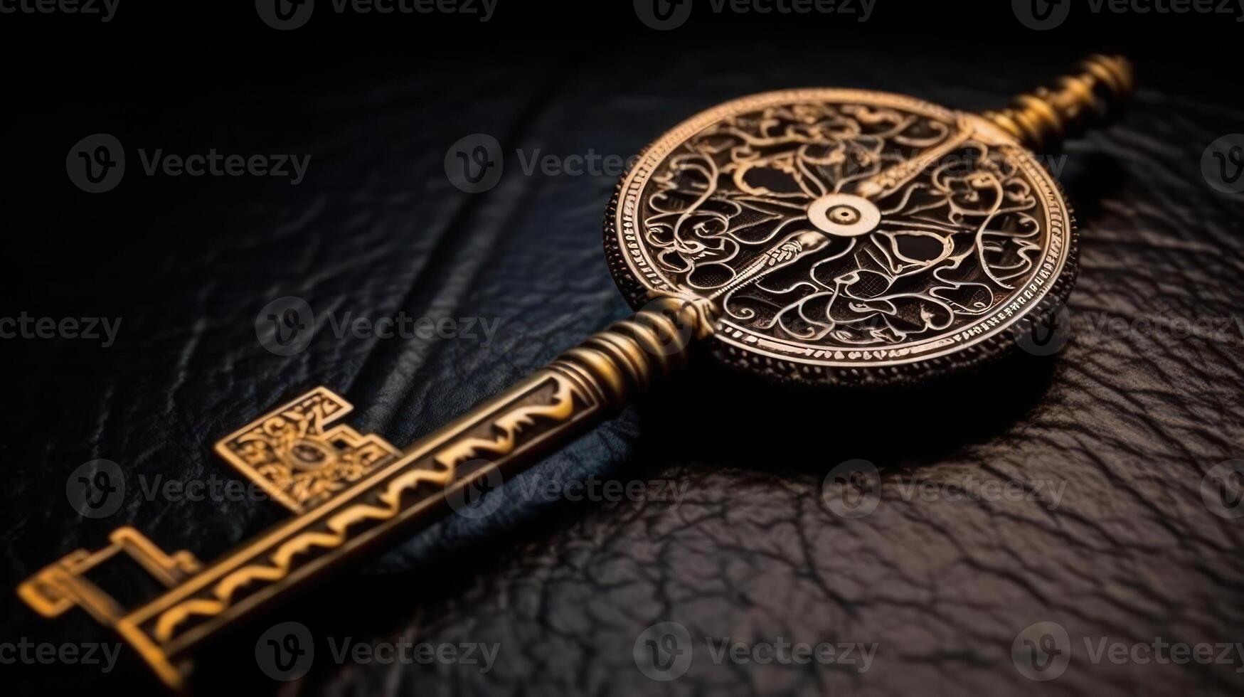 mystical golden key photo