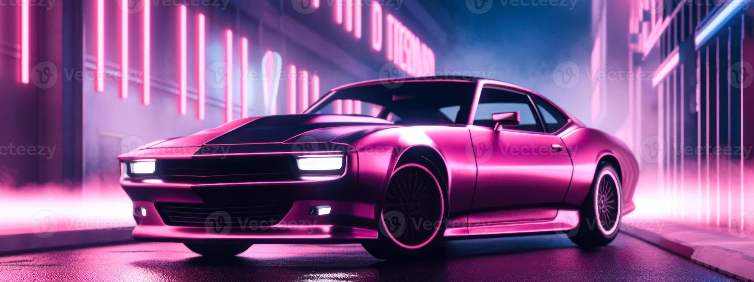 Cyberpunk Pink Car Live Wallpaper - free download