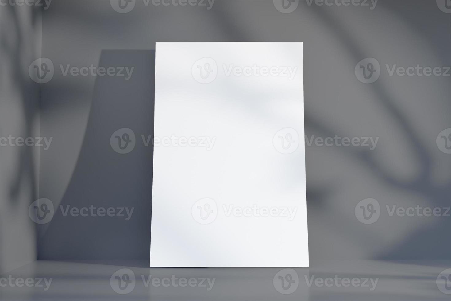 Mockup of a flyer with tree shadow overlay photo