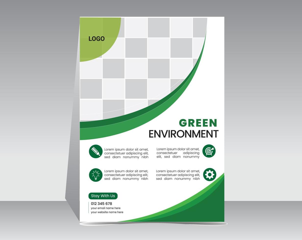 Modern abstract nature flyer design vector