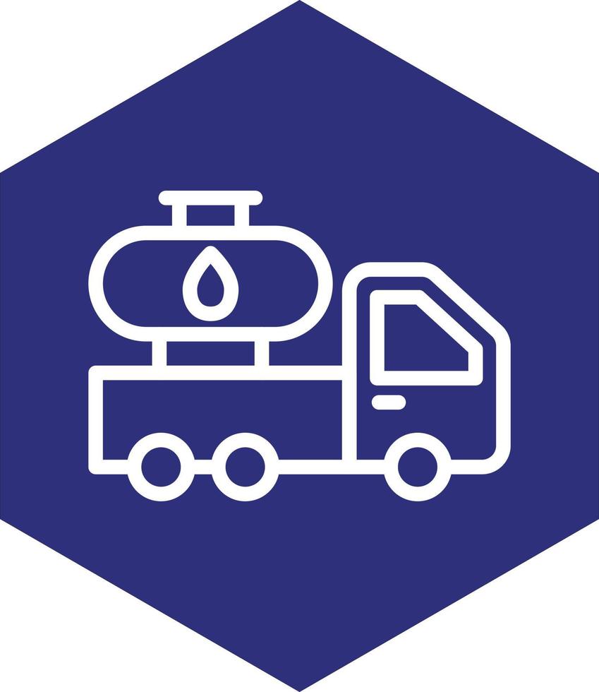 Oil Truck Vector Icon Design