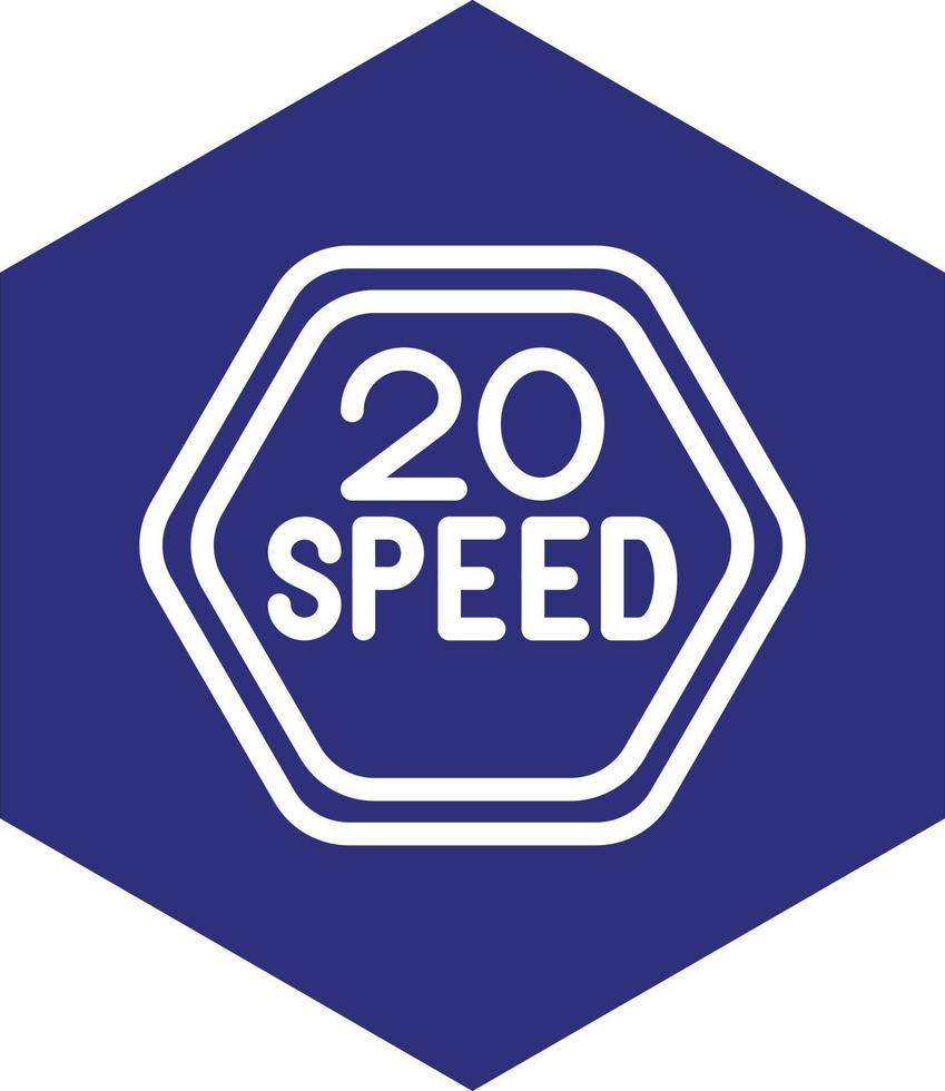 20 Speed Limit Vector Icon Design