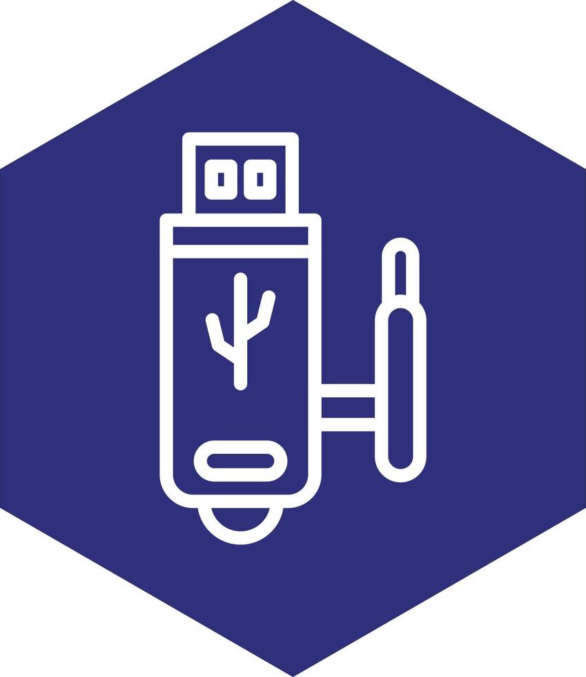 USB Wifi Vector Icon Design
