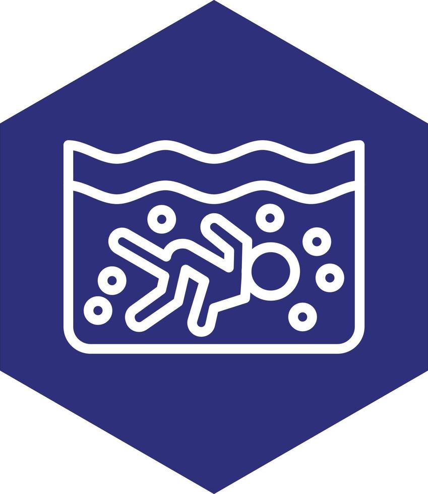 diseño de icono de vector de buceo