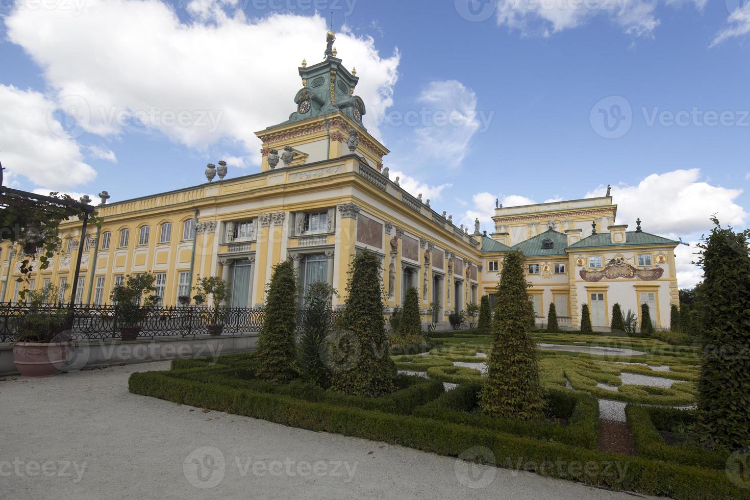 Royal palace located in the Wilanow district of Warsaw, Poland photo