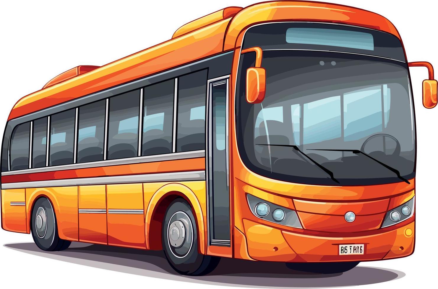 ilustración de grande excursión autobús aislado en blanco antecedentes. vector