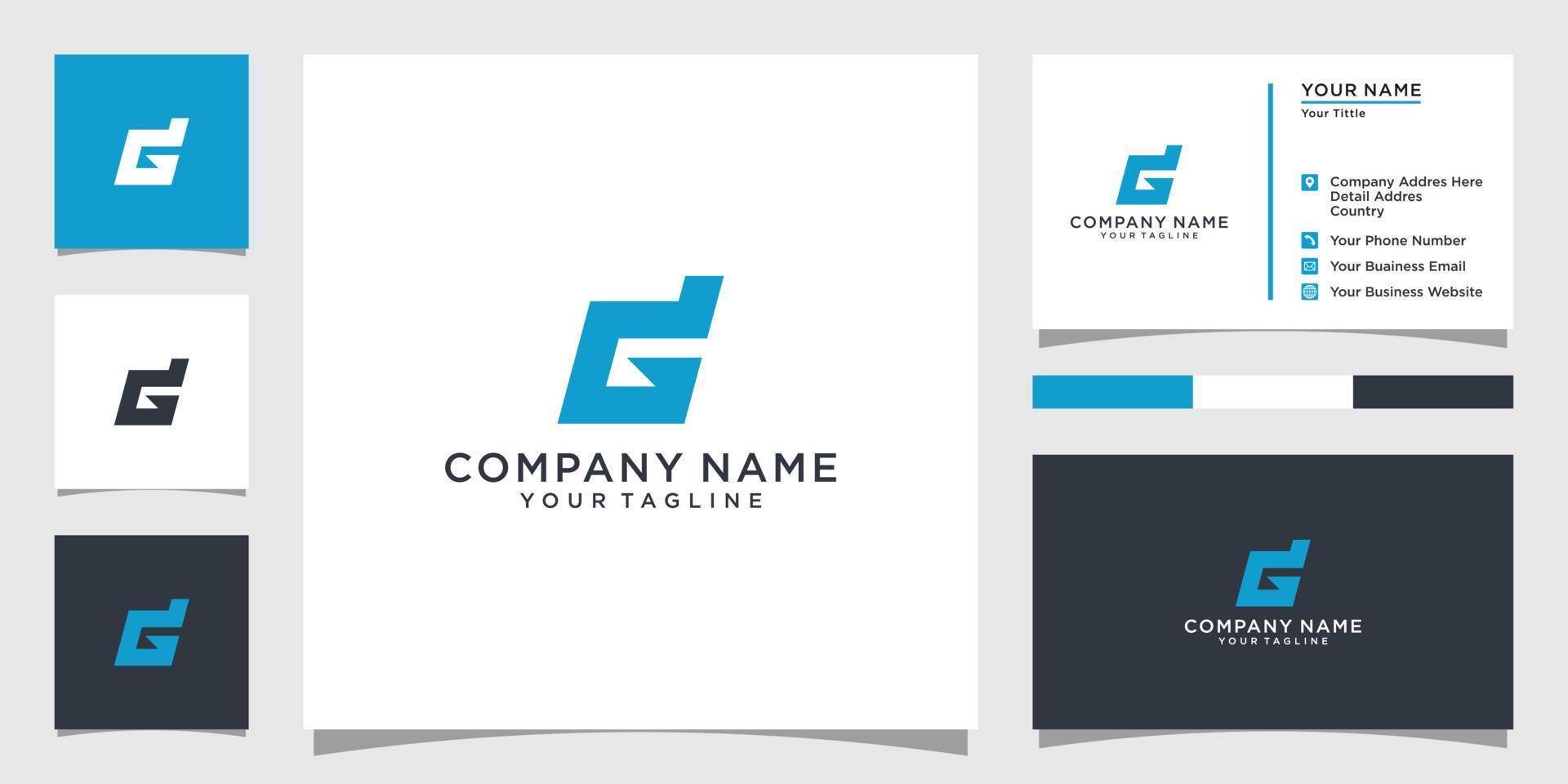 DG or GD initial letter logo design vector