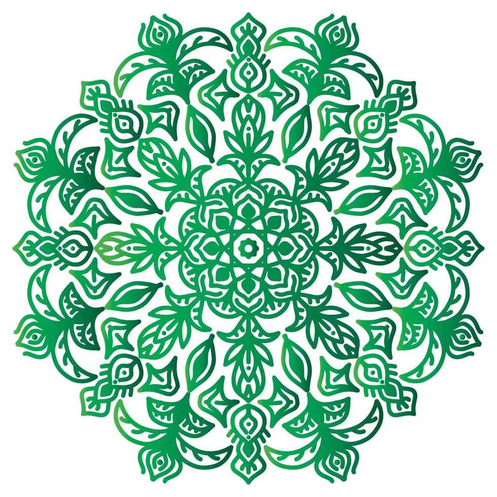 Mandala pattern abstract floral ornament vector