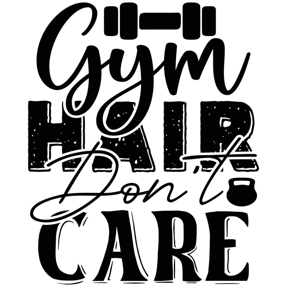 gym hair don't care vector